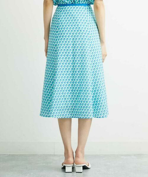 MICHEL KLEIN / ミッシェルクラン ロング・マキシ丈スカート | ジオメトリックフレアスカート（オリジナルプリント/セットアップ対応） | 詳細4