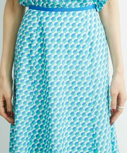 MICHEL KLEIN / ミッシェルクラン ロング・マキシ丈スカート | ジオメトリックフレアスカート（オリジナルプリント/セットアップ対応） | 詳細5