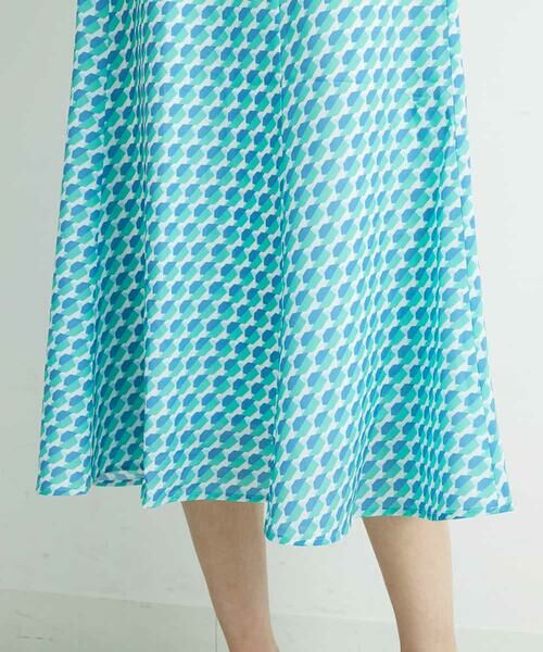 MICHEL KLEIN / ミッシェルクラン ロング・マキシ丈スカート | ジオメトリックフレアスカート（オリジナルプリント/セットアップ対応） | 詳細7