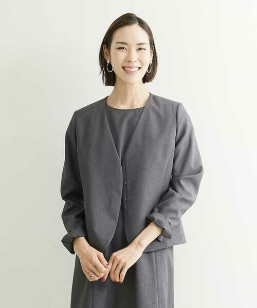 MICHEL KLEIN / ミッシェルクラン ノーカラージャケット | ノーカラージャケット（セットアップ対応） | 詳細13