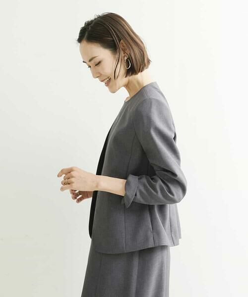 MICHEL KLEIN / ミッシェルクラン ノーカラージャケット | ノーカラージャケット（セットアップ対応） | 詳細15