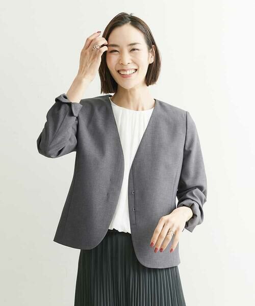 MICHEL KLEIN / ミッシェルクラン ノーカラージャケット | ノーカラージャケット（セットアップ対応） | 詳細18