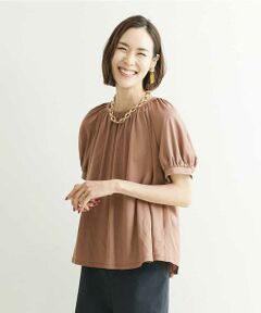 MICHEL KLEIN / ミッシェルクラン カットソー | コットン天竺ギャザーカットソー