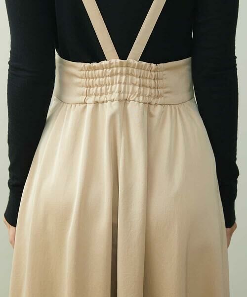 MICHEL KLEIN / ミッシェルクラン ロング・マキシ丈スカート | ライトサテン2WAYジャンパースカート | 詳細11