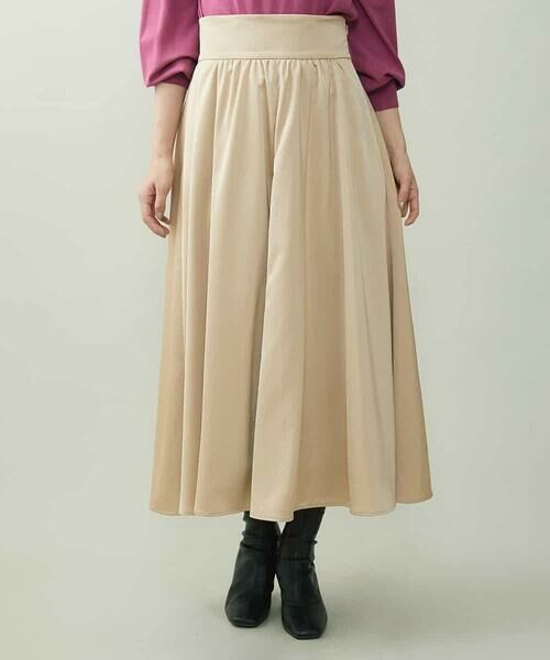 MICHEL KLEIN / ミッシェルクラン ロング・マキシ丈スカート | ライトサテン2WAYジャンパースカート | 詳細23
