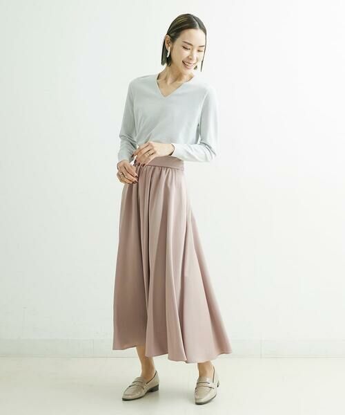 MICHEL KLEIN / ミッシェルクラン ロング・マキシ丈スカート | ライトサテン2WAYジャンパースカート | 詳細6