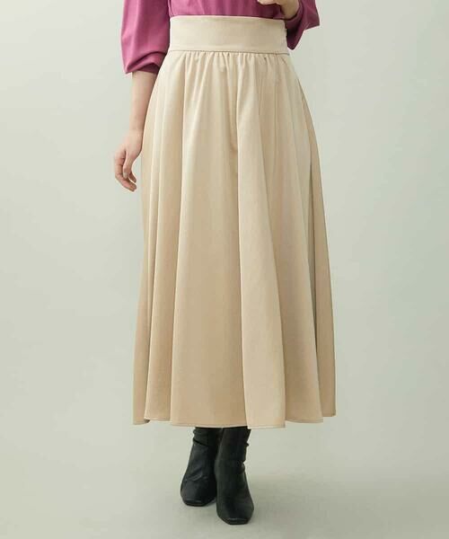 MICHEL KLEIN / ミッシェルクラン ロング・マキシ丈スカート | ライトサテン2WAYジャンパースカート | 詳細7