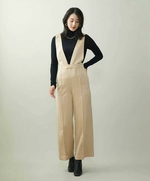 MICHEL KLEIN / ミッシェルクラン サロペット・オールインワン | ライトサテン2WAYサロペット | 詳細14