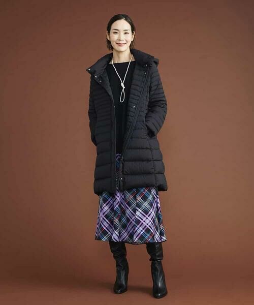 MICHEL KLEIN / ミッシェルクラン ロング・マキシ丈スカート | ネオンチェックフレアスカート（オリジナルプリント） | 詳細17