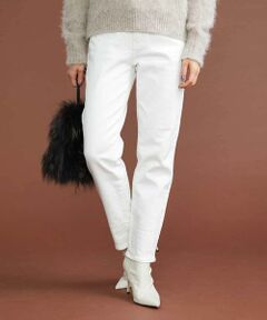 MICHEL KLEIN / ミッシェルクラン チノ・ワークパンツ | [4サイズ展開]裏起毛ストレッチデニム（ホワイト）