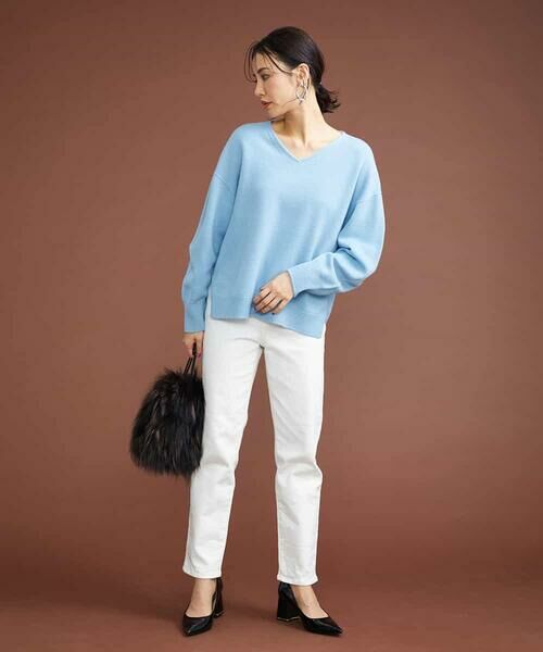 MICHEL KLEIN / ミッシェルクラン チノ・ワークパンツ | [4サイズ展開]裏起毛ストレッチデニム（ホワイト） | 詳細14