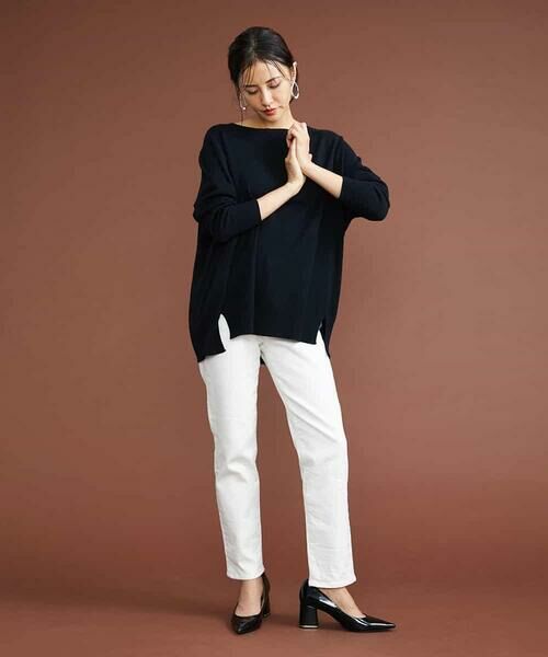 MICHEL KLEIN / ミッシェルクラン チノ・ワークパンツ | [4サイズ展開]裏起毛ストレッチデニム（ホワイト） | 詳細19