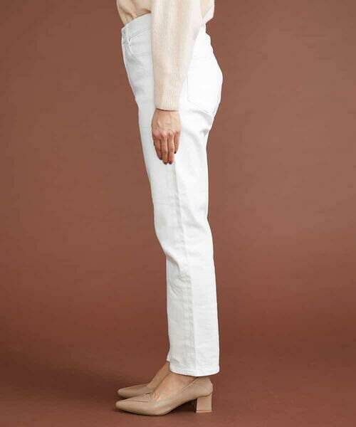 MICHEL KLEIN / ミッシェルクラン チノ・ワークパンツ | [4サイズ展開]裏起毛ストレッチデニム（ホワイト） | 詳細2
