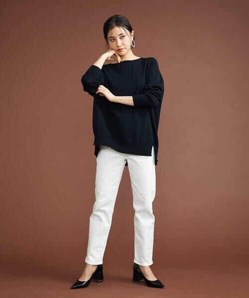 MICHEL KLEIN / ミッシェルクラン チノ・ワークパンツ | [4サイズ展開]裏起毛ストレッチデニム（ホワイト） | 詳細20