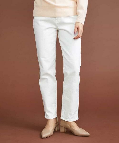 MICHEL KLEIN / ミッシェルクラン チノ・ワークパンツ | [4サイズ展開]裏起毛ストレッチデニム（ホワイト） | 詳細24