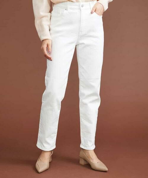 MICHEL KLEIN / ミッシェルクラン チノ・ワークパンツ | [4サイズ展開]裏起毛ストレッチデニム（ホワイト） | 詳細26