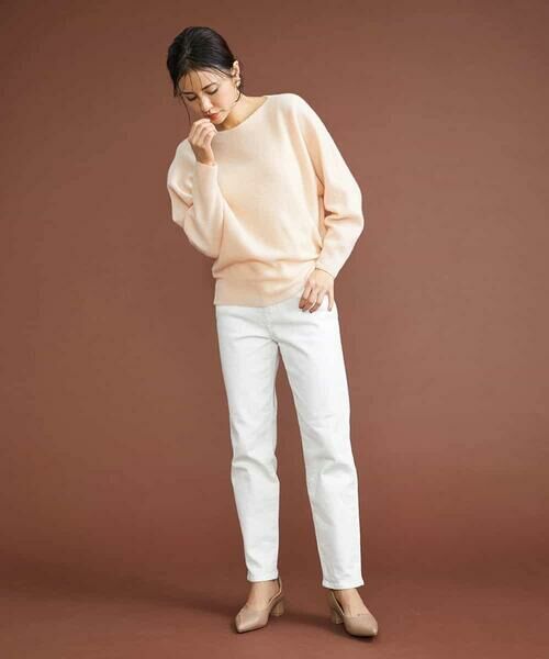 MICHEL KLEIN / ミッシェルクラン チノ・ワークパンツ | [4サイズ展開]裏起毛ストレッチデニム（ホワイト） | 詳細28