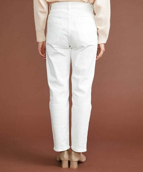 MICHEL KLEIN / ミッシェルクラン チノ・ワークパンツ | [4サイズ展開]裏起毛ストレッチデニム（ホワイト） | 詳細3
