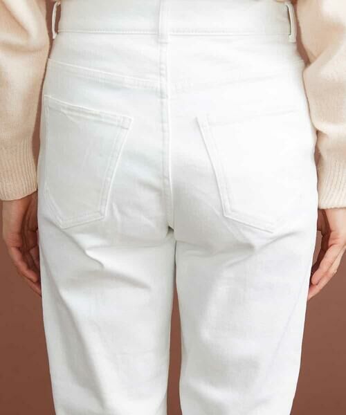 MICHEL KLEIN / ミッシェルクラン チノ・ワークパンツ | [4サイズ展開]裏起毛ストレッチデニム（ホワイト） | 詳細5