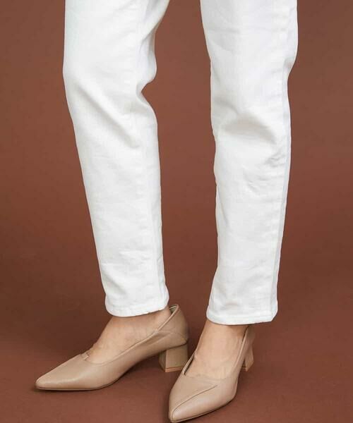 MICHEL KLEIN / ミッシェルクラン チノ・ワークパンツ | [4サイズ展開]裏起毛ストレッチデニム（ホワイト） | 詳細7