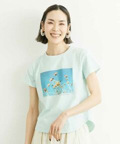 ヴィンテージフラワーフォトTシャツ