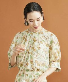 MICHEL KLEIN / ミッシェルクラン シャツ・ブラウス | [セットアップ対応]ポピープリントブラウス（オリジナルプリント）