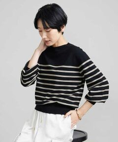 ◆薄手でロングシーズン着られるシンプルニット◆<br><br>＜デザイン・パターン＞<br>袖が軽くパフになった、ボトルネックのプルオーバーです。薄手でカットソー感覚で着ていただけるので、端境期に重宝する一枚です。着回ししやすい無地と、パネルボーダーでの展開です。着やすいホールガーメントで編立ました。40サイズは限定店舗展開です。<br><br>＜素材＞<br>管理された森林から得られた持続可能な木材とパルプを原料としていて、環境負荷の少ない、環境にやさしいビスコース繊維に、ストレッチ性のあるポリエステルを複合した糸使用し、ホールガーメントで編立しています。<br><br>＜ホールガーメント（R）とは＞<br>ホールガーメント（R）とは「無縫製」という意味で、縫い目が出来ない編み方のことです。 通常は前身頃、後身頃、袖などパーツ別に作った生地を縫い合わせて一着の服を作りますが、ホールガーメント（R）は専用の機械で1着の服を編み上げます。立体的なデザインも可能。縫い目が無いので突っ張る感じも無く、身体に自然にフィット。無駄な糸も使用せず、サスティナブルな縫製技術です。<br><br>＜着こなしポイント＞<br>コンパクトなニットは、スカートでもパンツでも相性抜群。ブルゾンやダウンベストのインナーにもおすすめです。同素材カーディガン［FMSAV20200］もご用意いたしております。<br><br>---------------------------------<br>・透け感：なし<br>・裏地：なし<br>・伸縮性：あり<br>・光沢感：なし<br>・生地の厚さ：うすい<br>・ケア方法：洗える<br>-----------------------------<br><br>モデル身長：166cm/着用サイズ：M<br>※照明や日光などの撮影環境により、色味が異なる場合がございます。予めご了承ください。商品の色味は、詳細画像をご参照ください。<br><br>MICHEL KLEIN（ミッシェルクラン）は、“シンプルとオリジナリティ”　“ベーシックとトレンド” 巧みなバランスで自分らしさを表現し、ファッションを楽しむ。そんな洗練された大人の女性が求める スタイリッシュで着心地の良い服を提案するパリ発信ブランドです。<br><br>《お気に入り登録》でお得な情報をお届け<br>再入荷通知や残りわずか、お得なプライスダウンの情報をお受け取りいただけます。