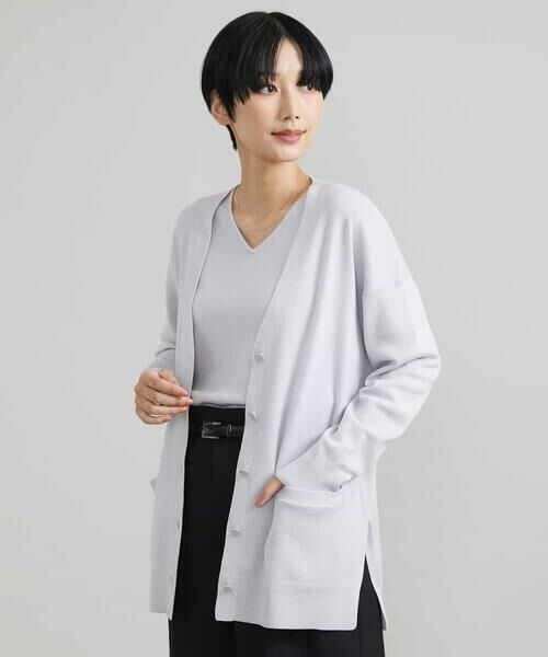 人気沸騰】 madameH Vネックアンサンブル ネイビー 38サイズ CLOSET