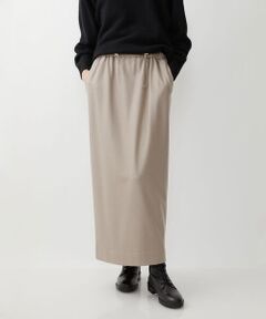 スピンドルデザインロングタイトスカート(機能素材)