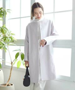 MICHEL KLEIN / ミッシェルクラン その他アウター | ストレッチミドルノーカラーコート