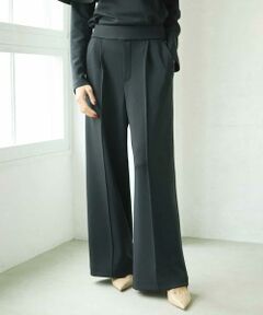 MICHEL KLEIN / ミッシェルクラン チノ・ワークパンツ | [YURI KOBAYASHIコラボ/セットアップ対応]ストレッチワイドパンツ