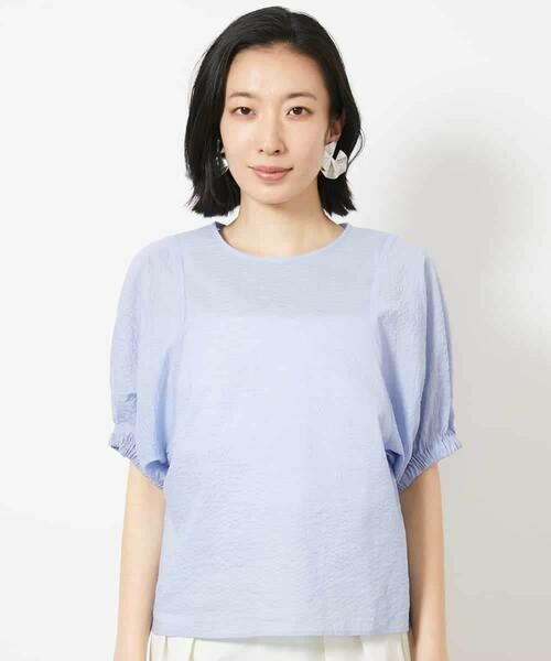 MICHEL KLEIN / ミッシェルクラン シャツ・ブラウス | パフスリーブサッカーブラウス | 詳細24