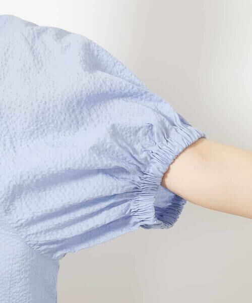 MICHEL KLEIN / ミッシェルクラン シャツ・ブラウス | パフスリーブサッカーブラウス | 詳細29