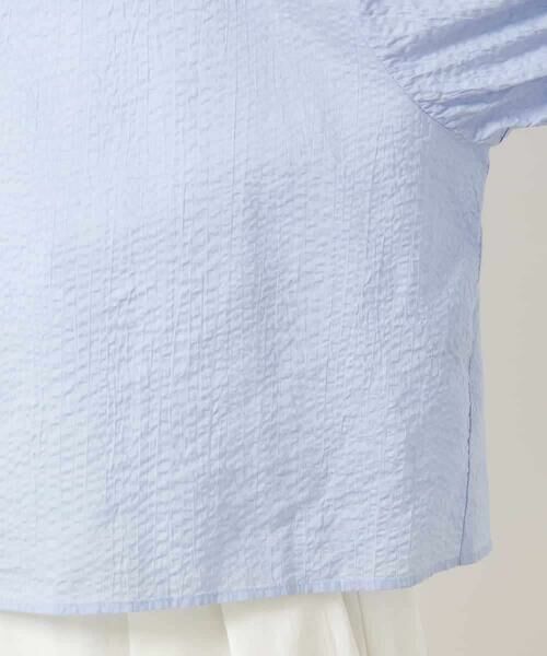 MICHEL KLEIN / ミッシェルクラン シャツ・ブラウス | パフスリーブサッカーブラウス | 詳細30