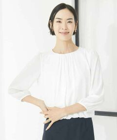 MICHEL KLEIN / ミッシェルクラン カットソー | [インナーにおすすめ]プリーツデザインブラウソー