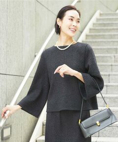 MICHEL KLEIN / ミッシェルクラン シャツ・ブラウス | ［セットアップ対応/洗える］ツイードブラウス