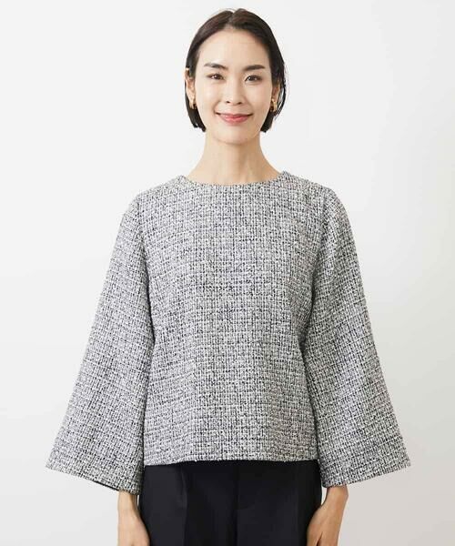 MICHEL KLEIN / ミッシェルクラン シャツ・ブラウス | ［セットアップ対応/洗える］ツイードブラウス | 詳細28