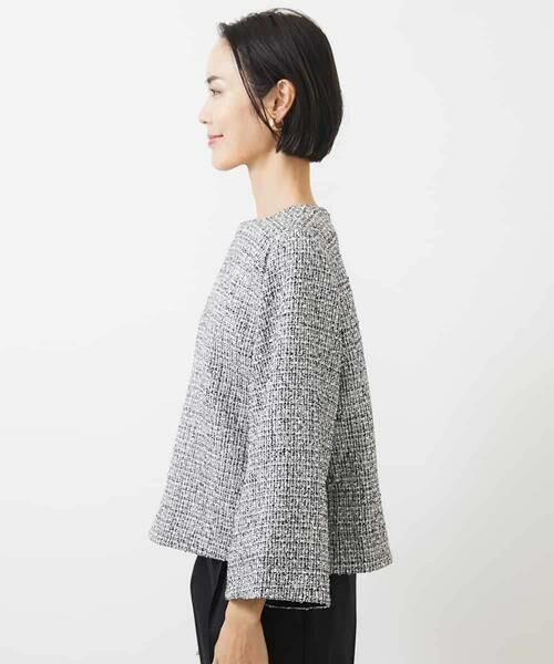 MICHEL KLEIN / ミッシェルクラン シャツ・ブラウス | ［セットアップ対応/洗える］ツイードブラウス | 詳細30