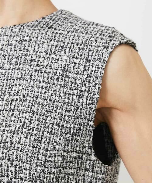 MICHEL KLEIN / ミッシェルクラン ロング・マキシ丈ワンピース | ［セットアップ対応/洗える］ノースリーブツイードワンピース | 詳細20