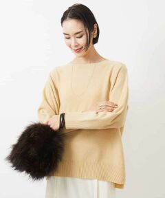 MICHEL KLEIN / ミッシェルクラン ニット・セーター | ［定番素材］ホールガーメント(R)サイドスリットデザインニット