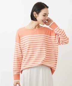 MICHEL KLEIN / ミッシェルクラン ニット・セーター | パネルボーダーニットプルオーバー