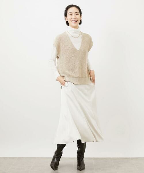 MICHEL KLEIN / ミッシェルクラン ロング・マキシ丈スカート | ヴィンテージサテンスカート | 詳細29