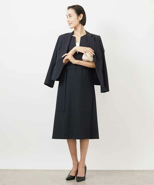 MICHEL KLEIN / ミッシェルクラン ロング・マキシ丈ワンピース | キーネックノースリーブワンピース(セットアップ対応) | 詳細1