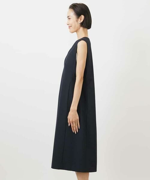 MICHEL KLEIN / ミッシェルクラン ロング・マキシ丈ワンピース | キーネックノースリーブワンピース(セットアップ対応) | 詳細10