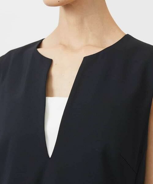 MICHEL KLEIN / ミッシェルクラン ロング・マキシ丈ワンピース | キーネックノースリーブワンピース(セットアップ対応) | 詳細12