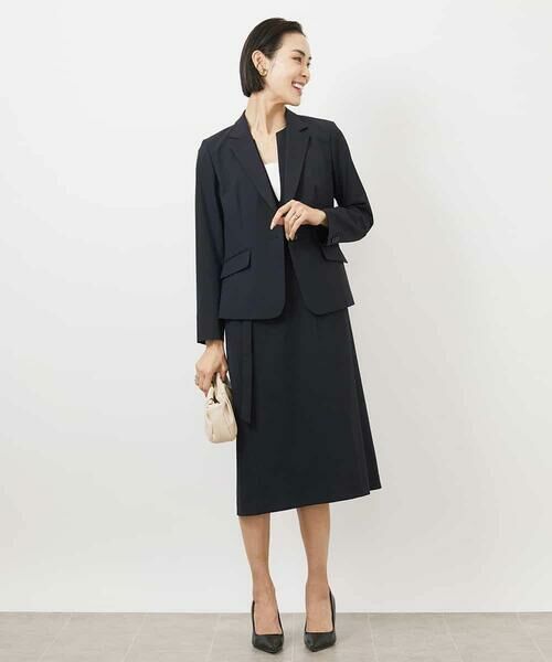 MICHEL KLEIN / ミッシェルクラン ロング・マキシ丈ワンピース | キーネックノースリーブワンピース(セットアップ対応) | 詳細4