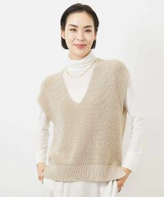 MICHEL KLEIN / ミッシェルクラン ベスト | ラメニットベスト