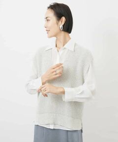 MICHEL KLEIN / ミッシェルクラン ベスト | ラメニットベスト