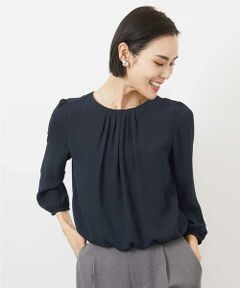 MICHEL KLEIN / ミッシェルクラン カットソー | [インナーにおすすめ]プリーツデザインブラウソー