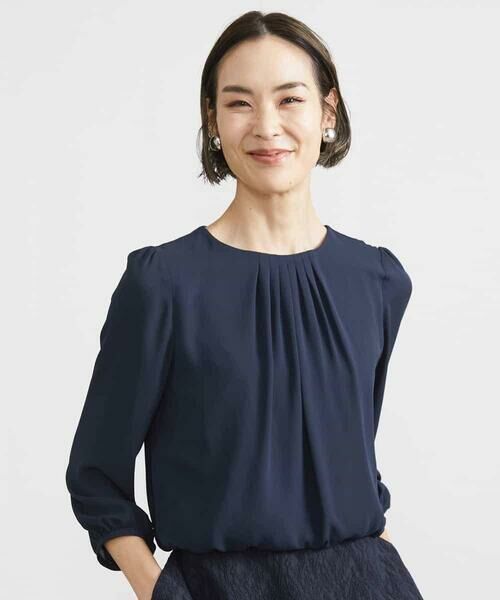 MICHEL KLEIN / ミッシェルクラン カットソー | [インナーにおすすめ]プリーツデザインブラウソー | 詳細18